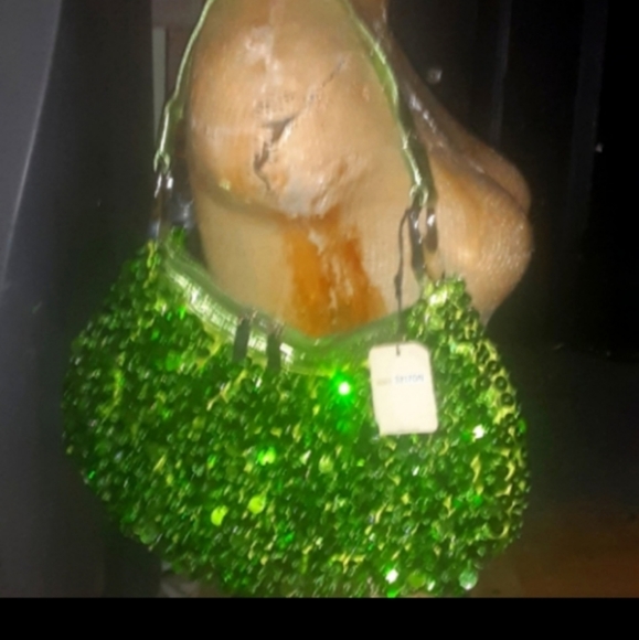 Green Sequin Gyspy Tote - Picture 3 of 4